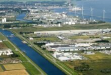 Conceptual rendering of the Perpetual Next biomethanol plant in Delfzijl, Netherlands.