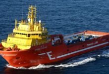 The ammonia-fuelled PSV Viking Energy at sea.