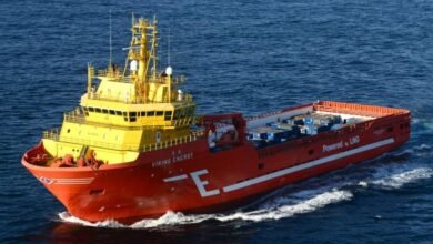 The ammonia-fuelled PSV Viking Energy at sea.