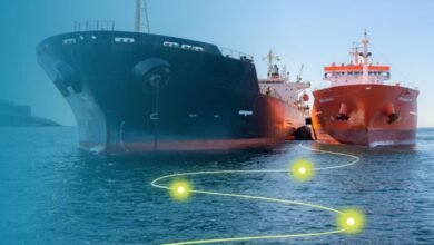The oil tanker Panama 100 sailing, contracted for EMSA oil spill response operations.