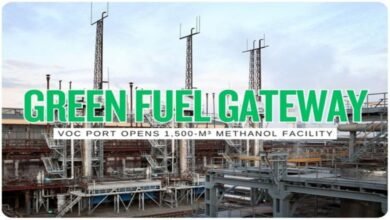 V.O. Chidambaranar Port in India, showing the new green methanol bunkering facility.